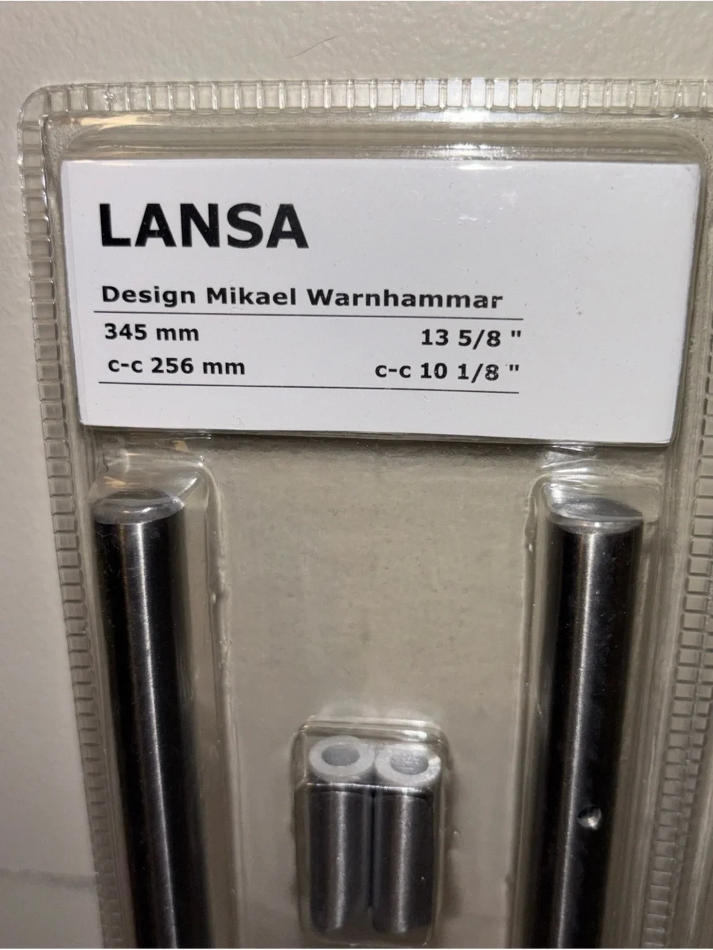 IKEA LANSA Brushed Nickel Closet Rod Support Kit - Silver Finish